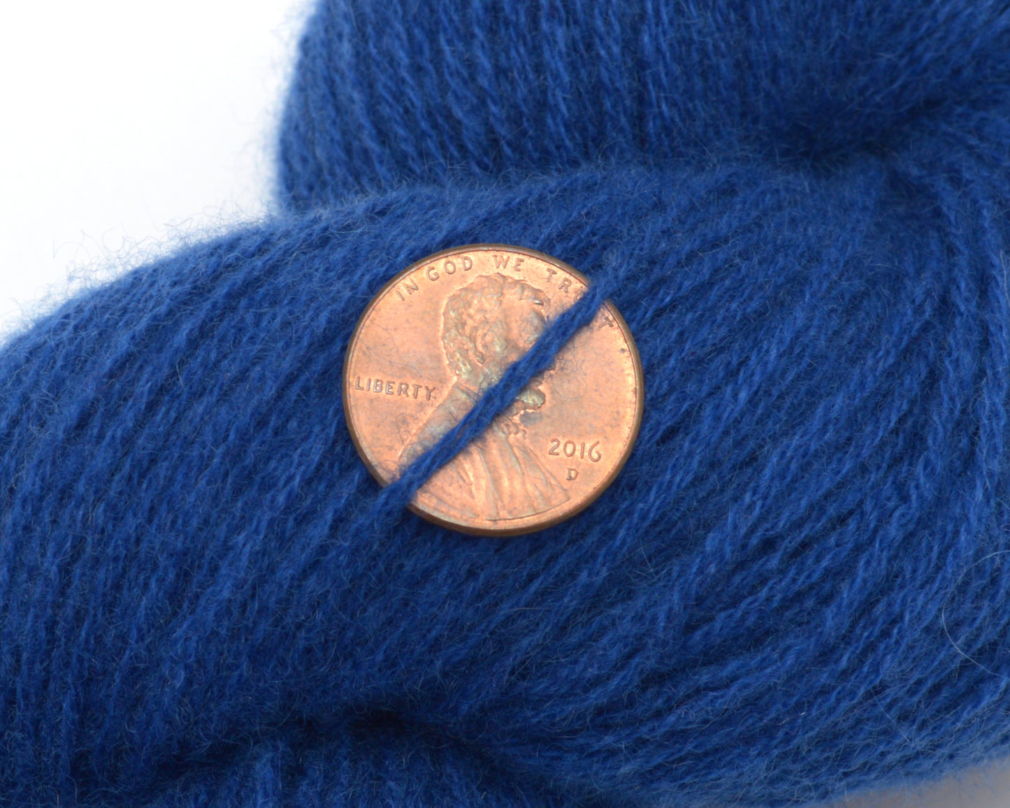 Fingering Weight Recycled Cashmere Yarn in Nautical Blue
