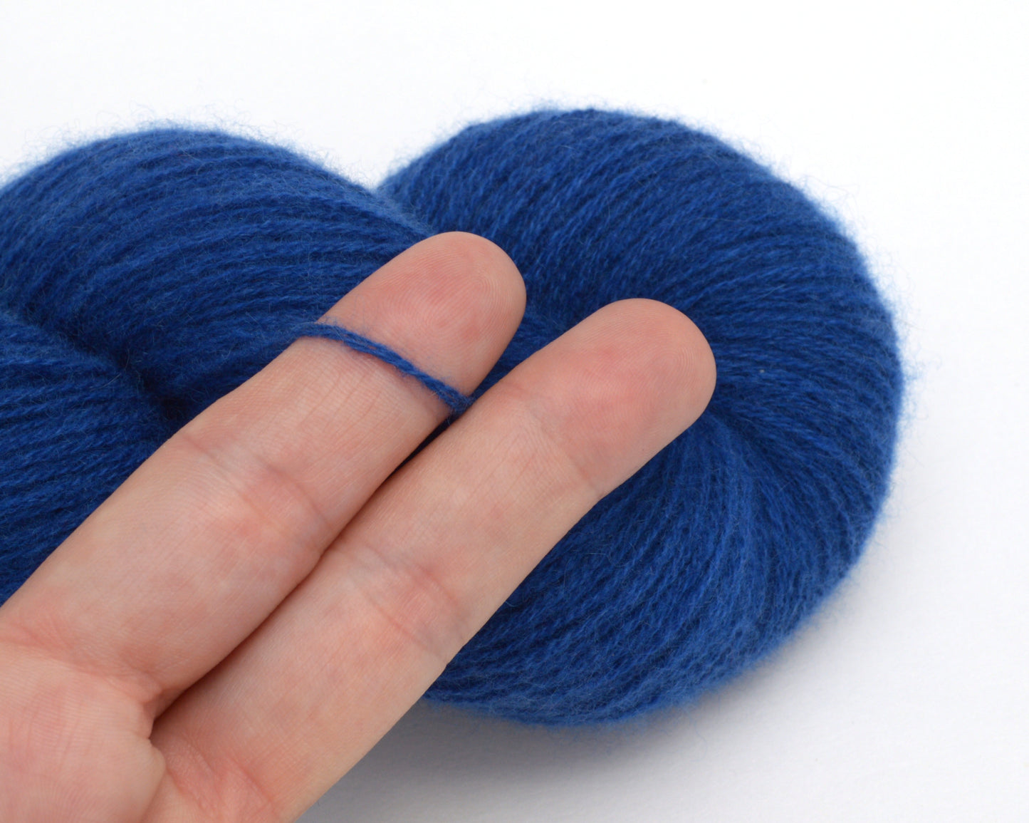 Fingering Weight Recycled Cashmere Yarn in Nautical Blue