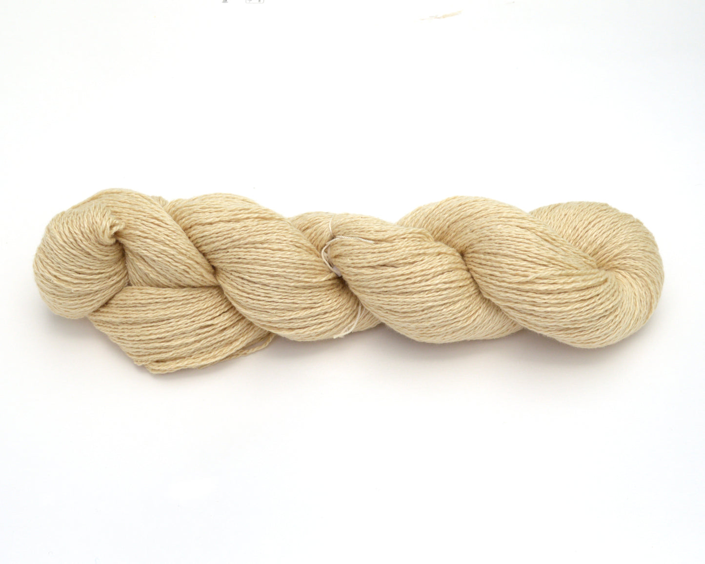 Fingering Weight Silk Cashmere Recycled Yarn in Champagne