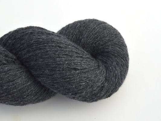 Heavy Lace Weight Recycled Cashmere Yarn in Almost Black