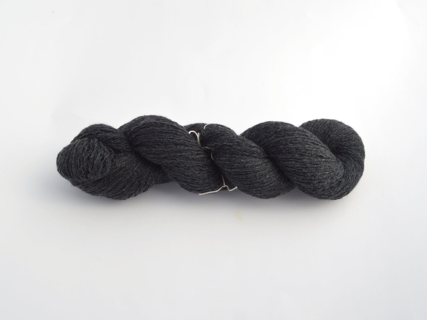 Heavy Lace Weight Recycled Cashmere Yarn in Almost Black