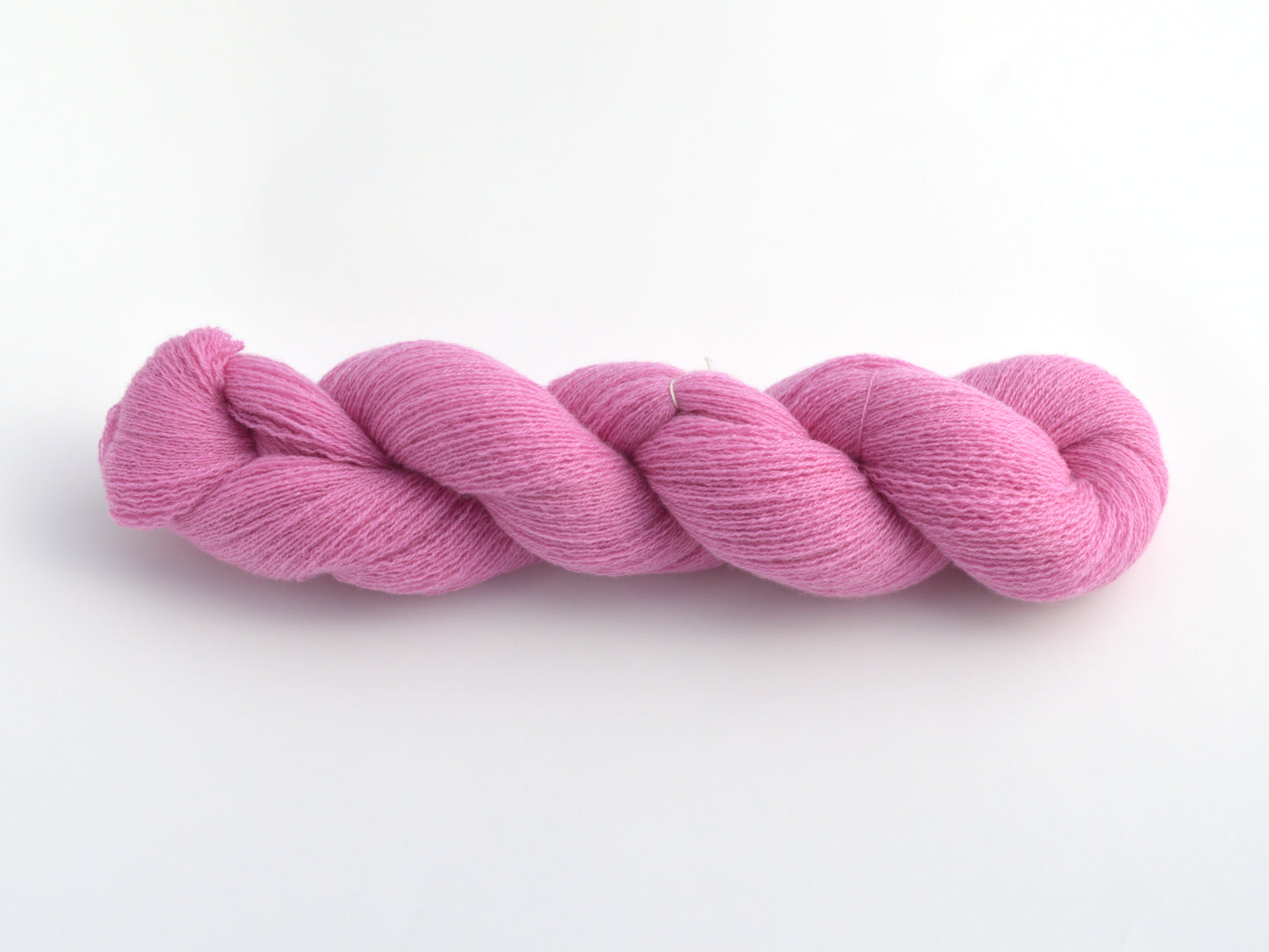 Lace Weight Cashmere Recycled Yarn in Carnation Pink