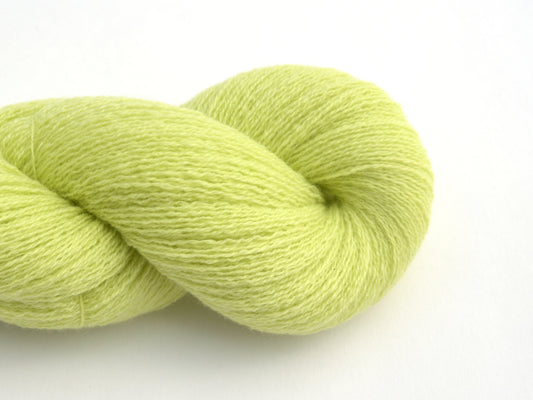 Lace Weight Recycled Cashmere Yarn in Chartreuse