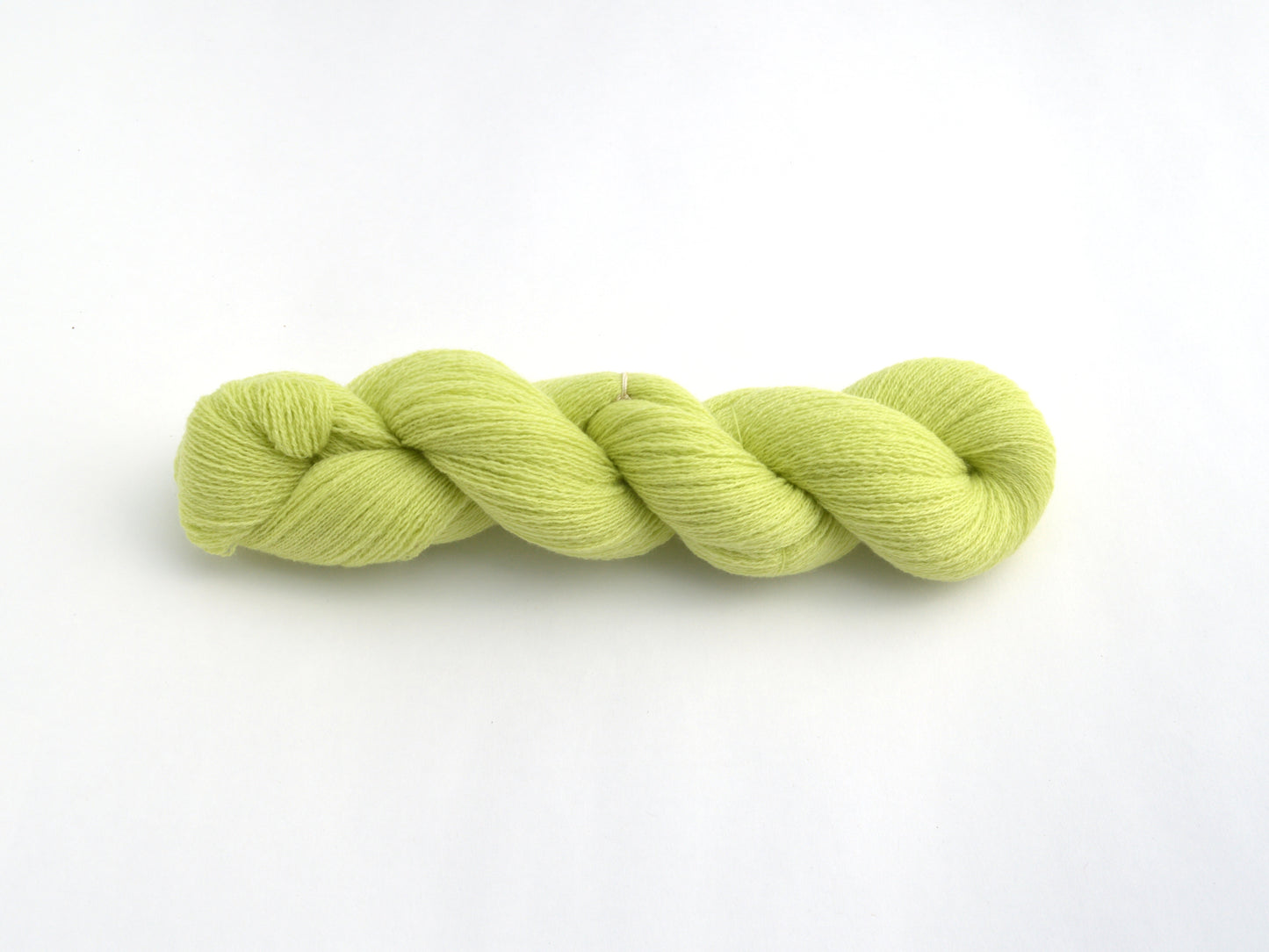 Lace Weight Recycled Cashmere Yarn in Chartreuse