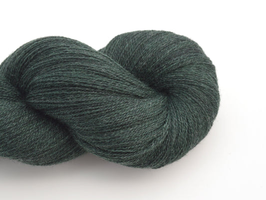 Lace Weight Recycled Merino Wool Yarn in Seaweed Green