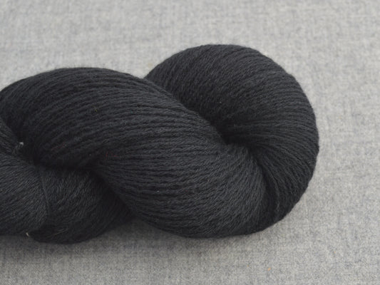 Heavy Lace Weight Recycled Cashmere Yarn in Black