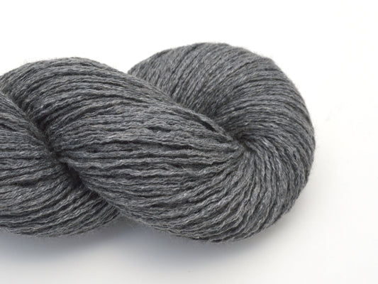 Sport Weight Silk Cashmere Recycled Yarn in Dark Gray