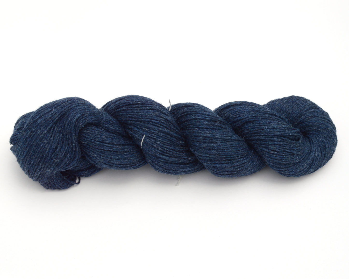 Fingering Weight Recycled Silk Yarn in Indigo Blue