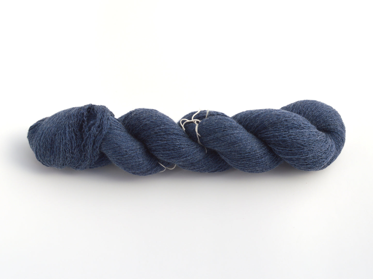 Lace Weight Silk Cashmere Recycled Yarn in Denim Blue
