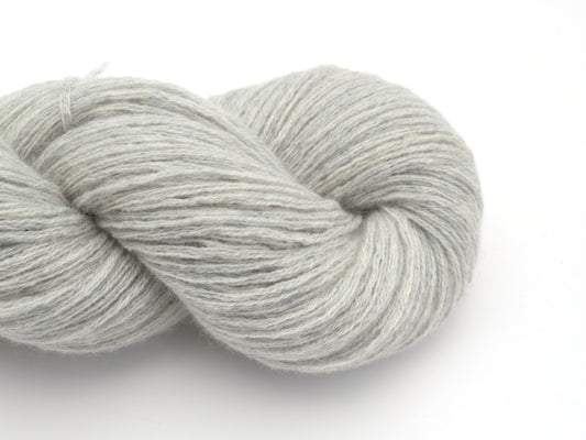 Light Worsted Weight Recycled Yarn in Light Gray