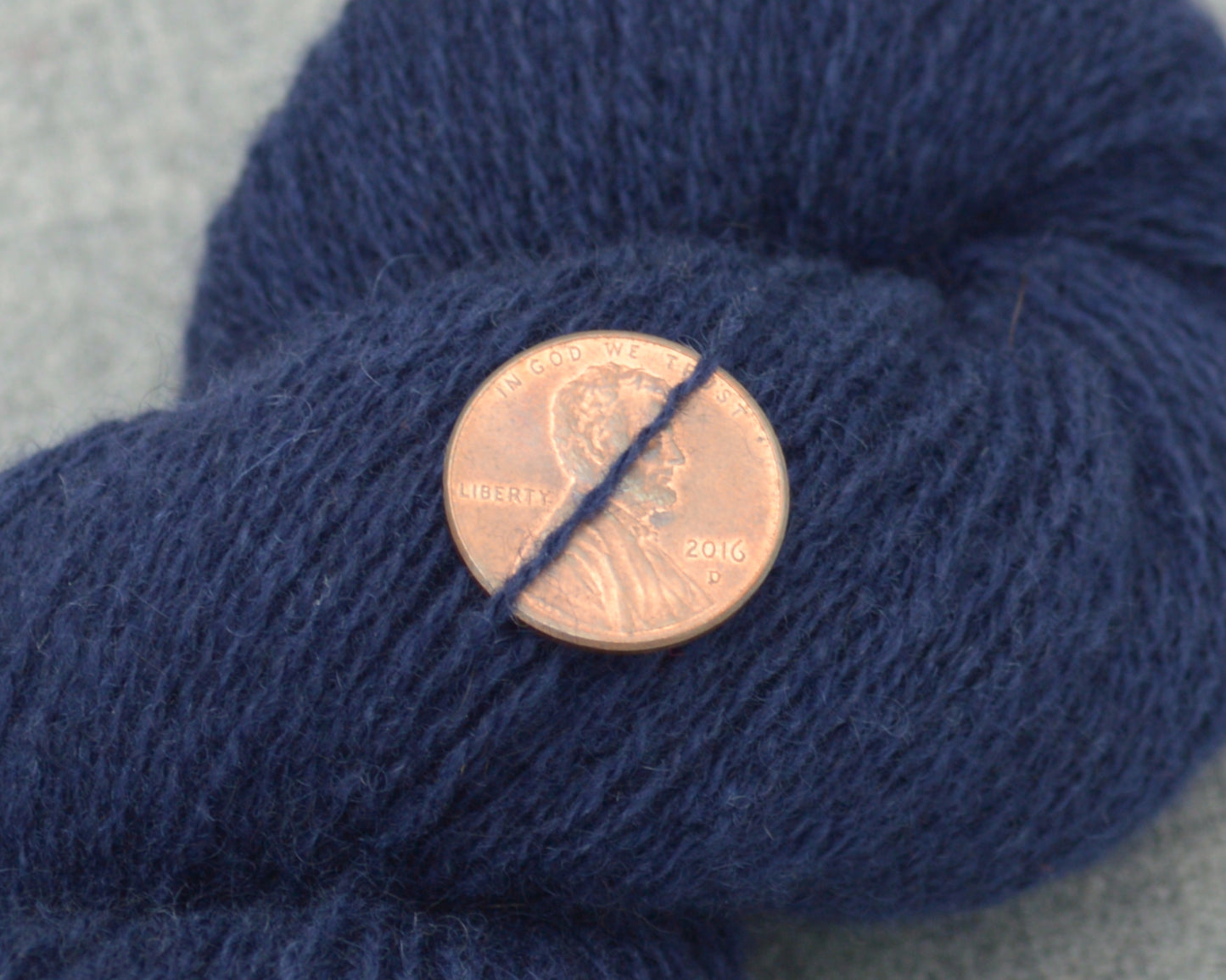 Lace Weight Recycled Cashmere Yarn in Navy Blue