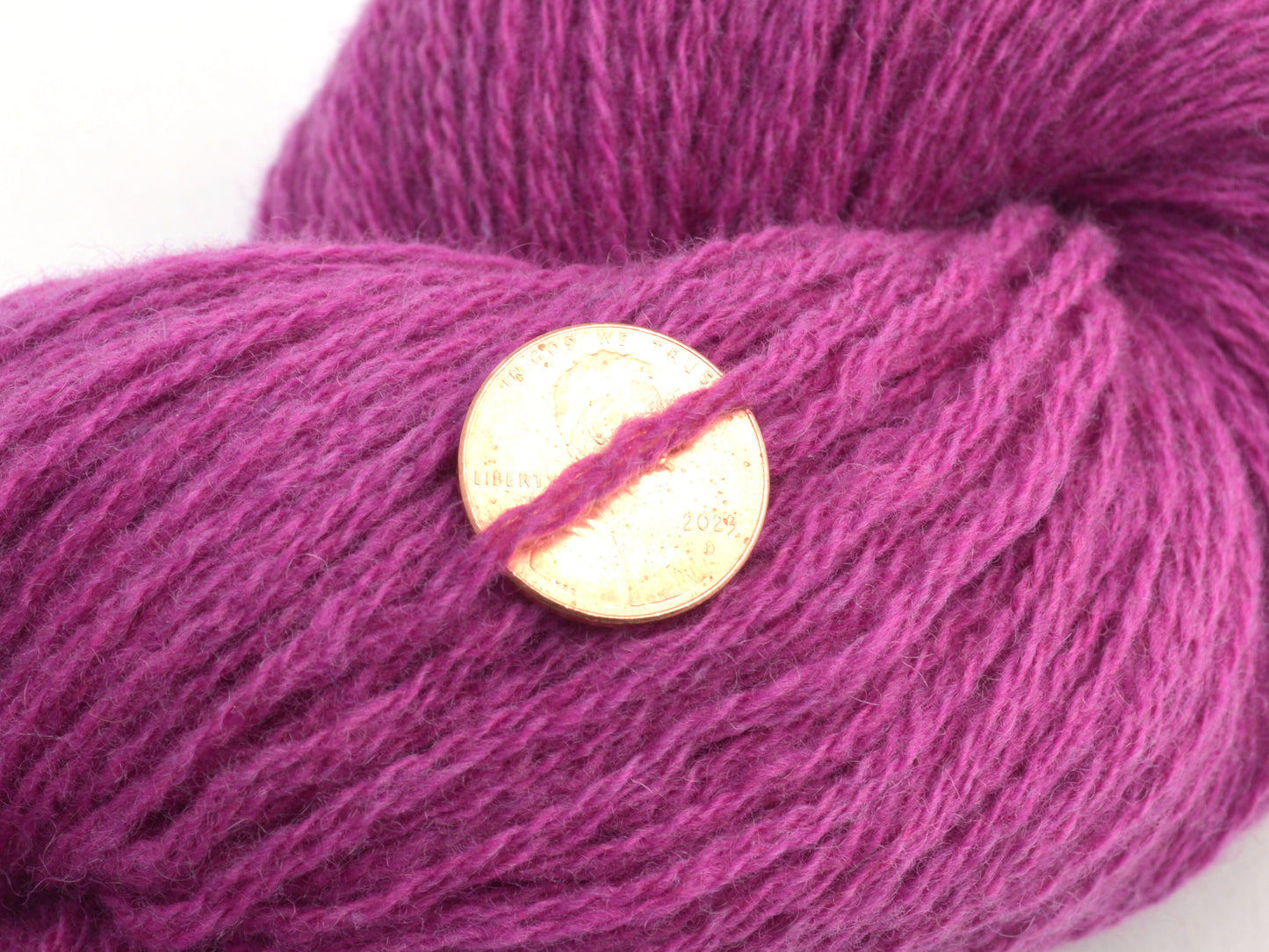 DK Weight Recycled Yak Merino Blend Yarn in Orchid Purple