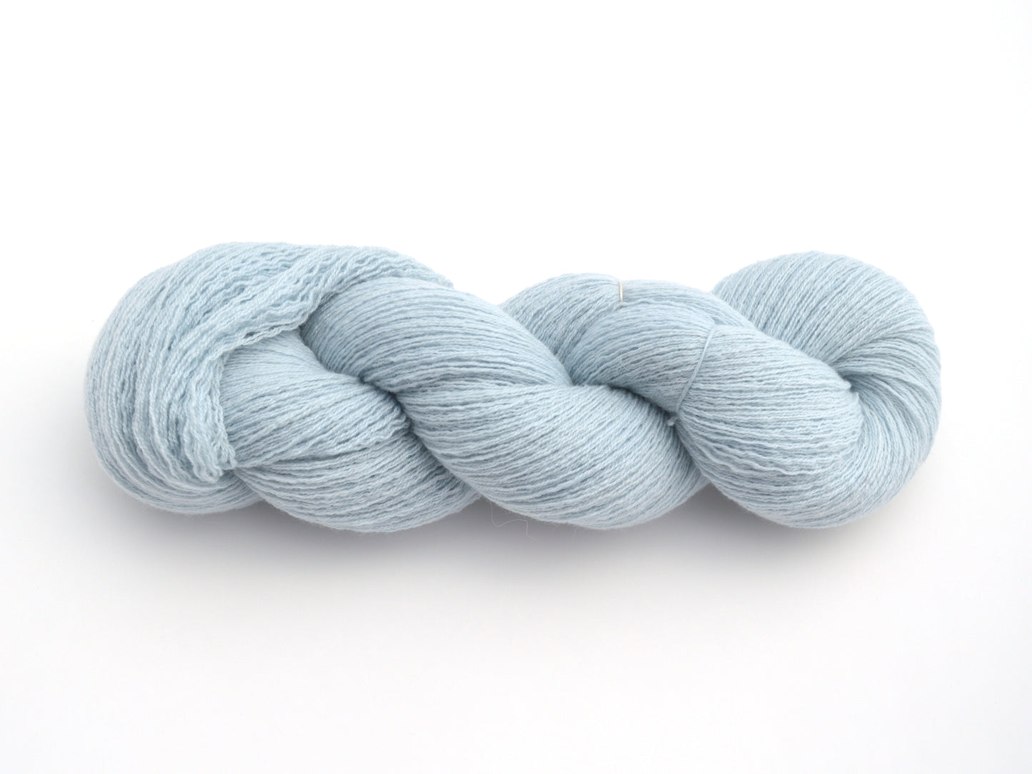 Heavy Lace Weight Recycled Cashmere Yarn in Pale Blue Gray