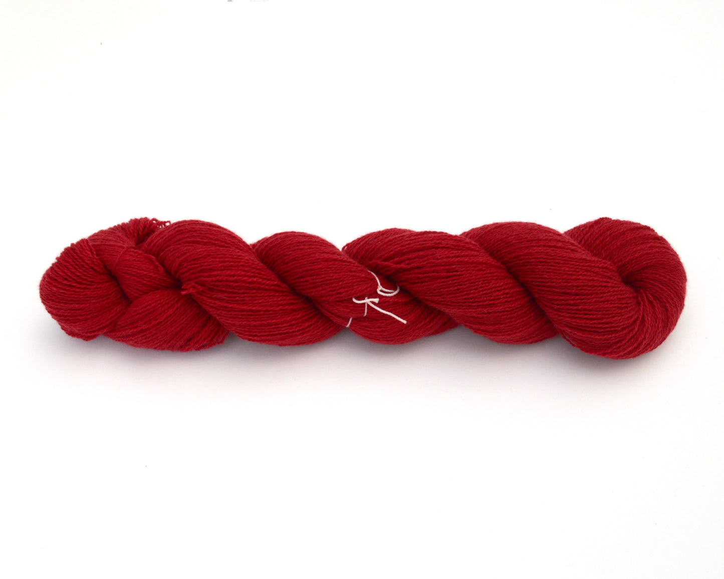 Lace Weight Recycled Cashmere Yarn in Classic Red