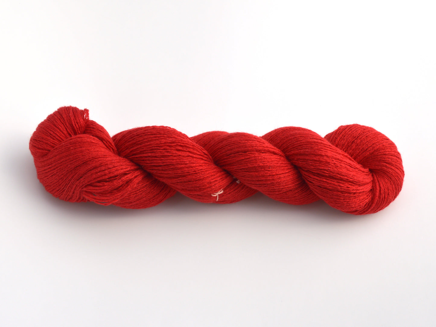 Heavy Lace Weight Recycled Silk Cashmere Yarn in Classic Red