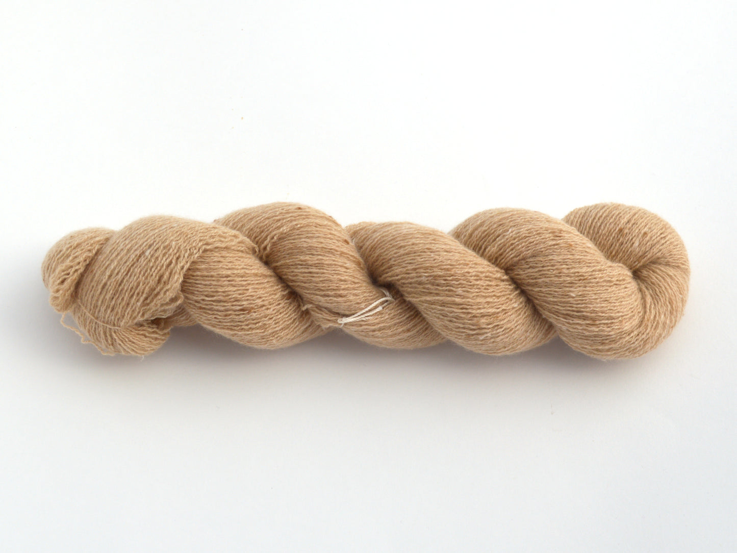 Lace Weight Recycled Cashmere Yarn in Beige Tweed
