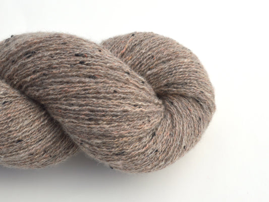 Lace Weight Cashmere Recycled Yarn in Taupe Tweed