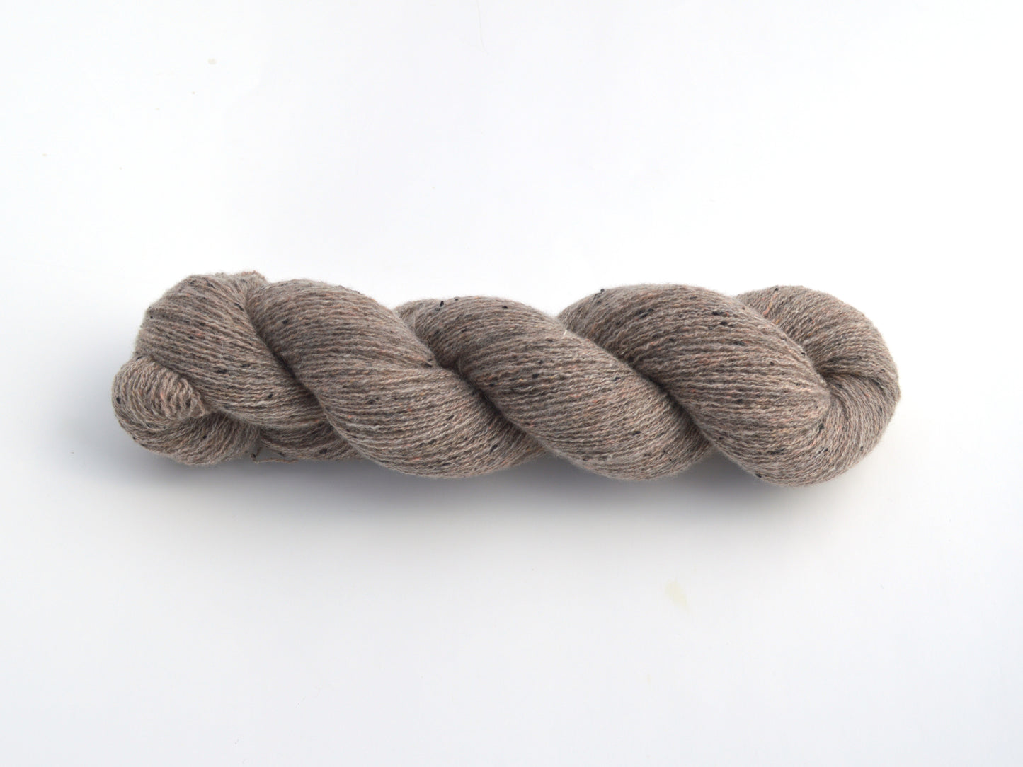Lace Weight Cashmere Recycled Yarn in Taupe Tweed