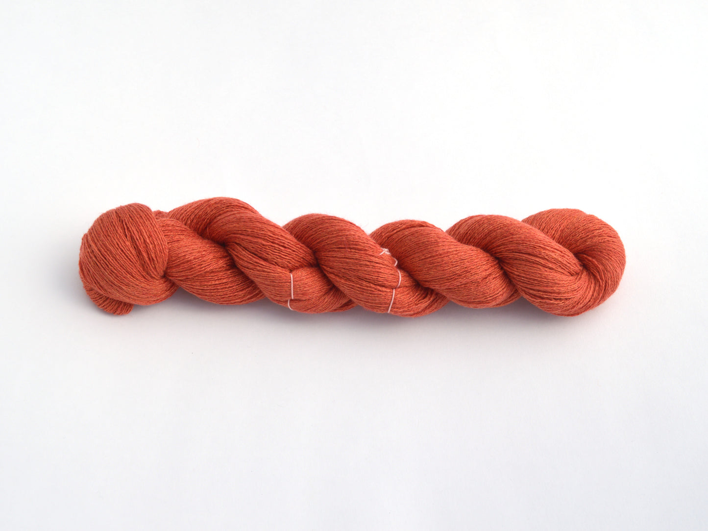 Lace Weight Recycled Silk Cashmere Yarn in Terracotta