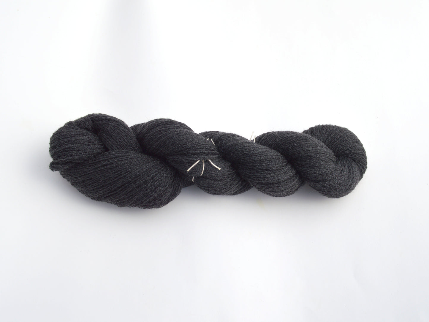 Lace Weight Merino Wool Recycled Yarn in Charcoal Gray