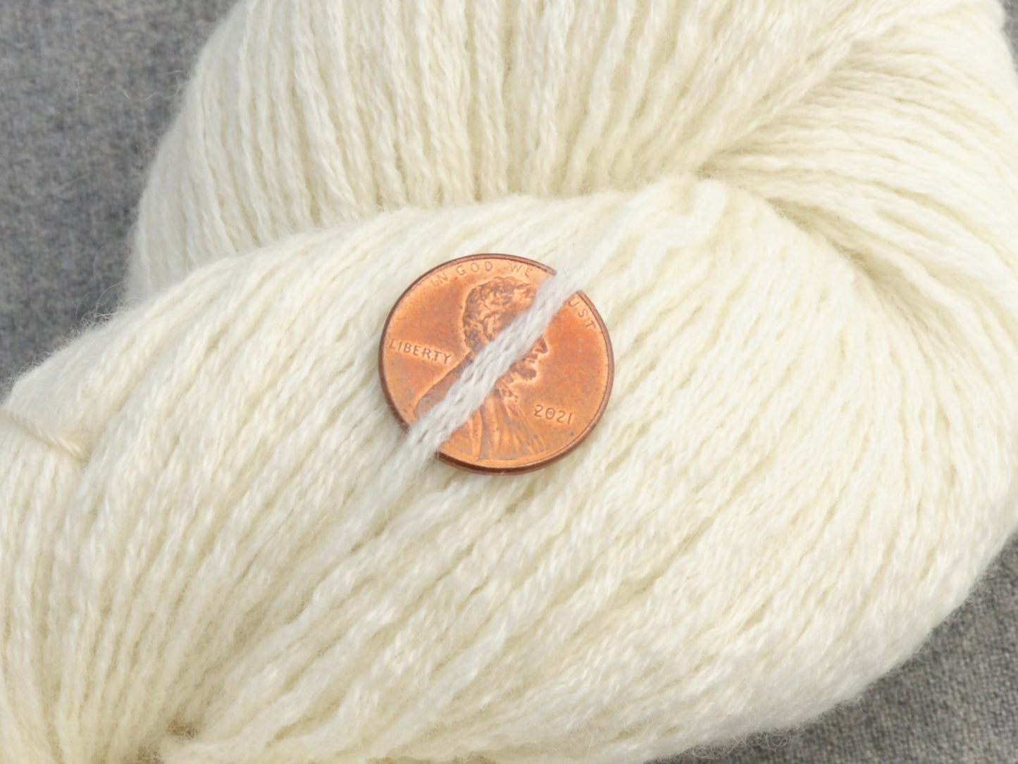 Sport Weight Cashmere Recycled Yarn in Ivory