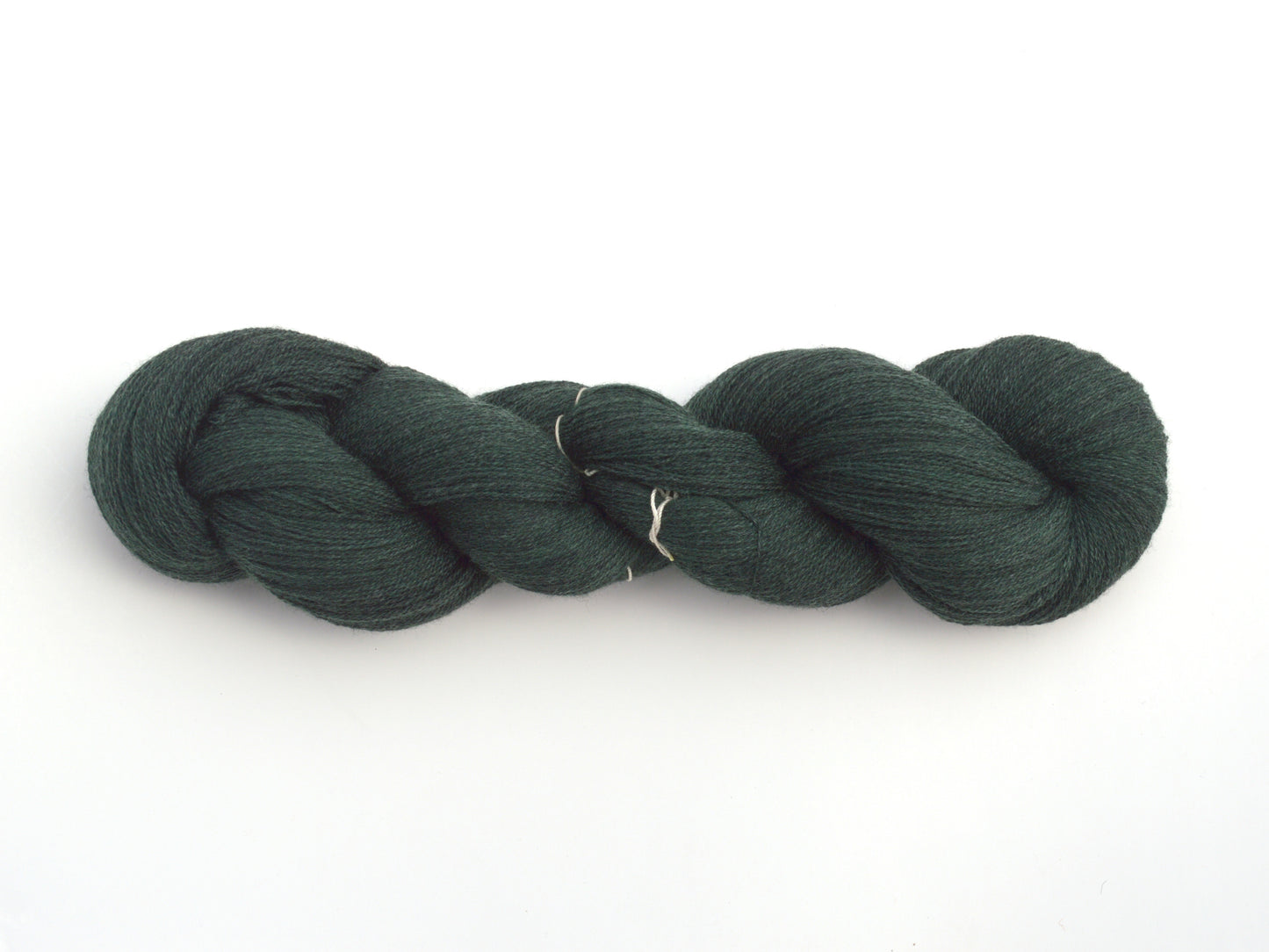 Lace Weight Recycled Merino Wool Yarn in Seaweed Green