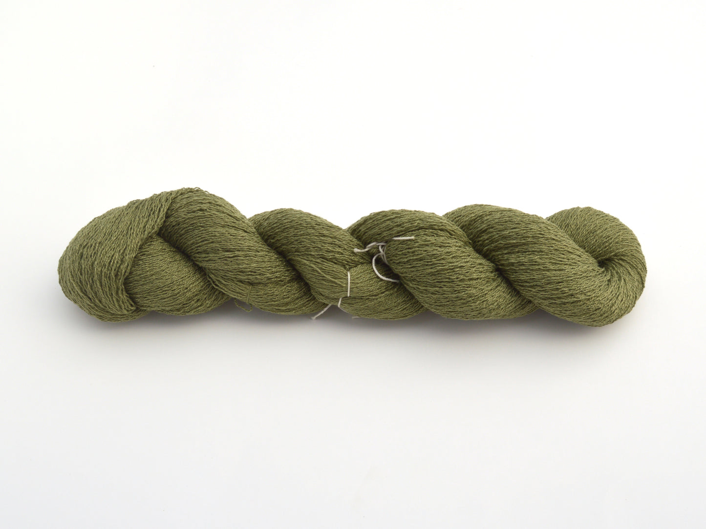 Lace Weight Silk Cashmere Recycled Yarn in Dark Sage Green