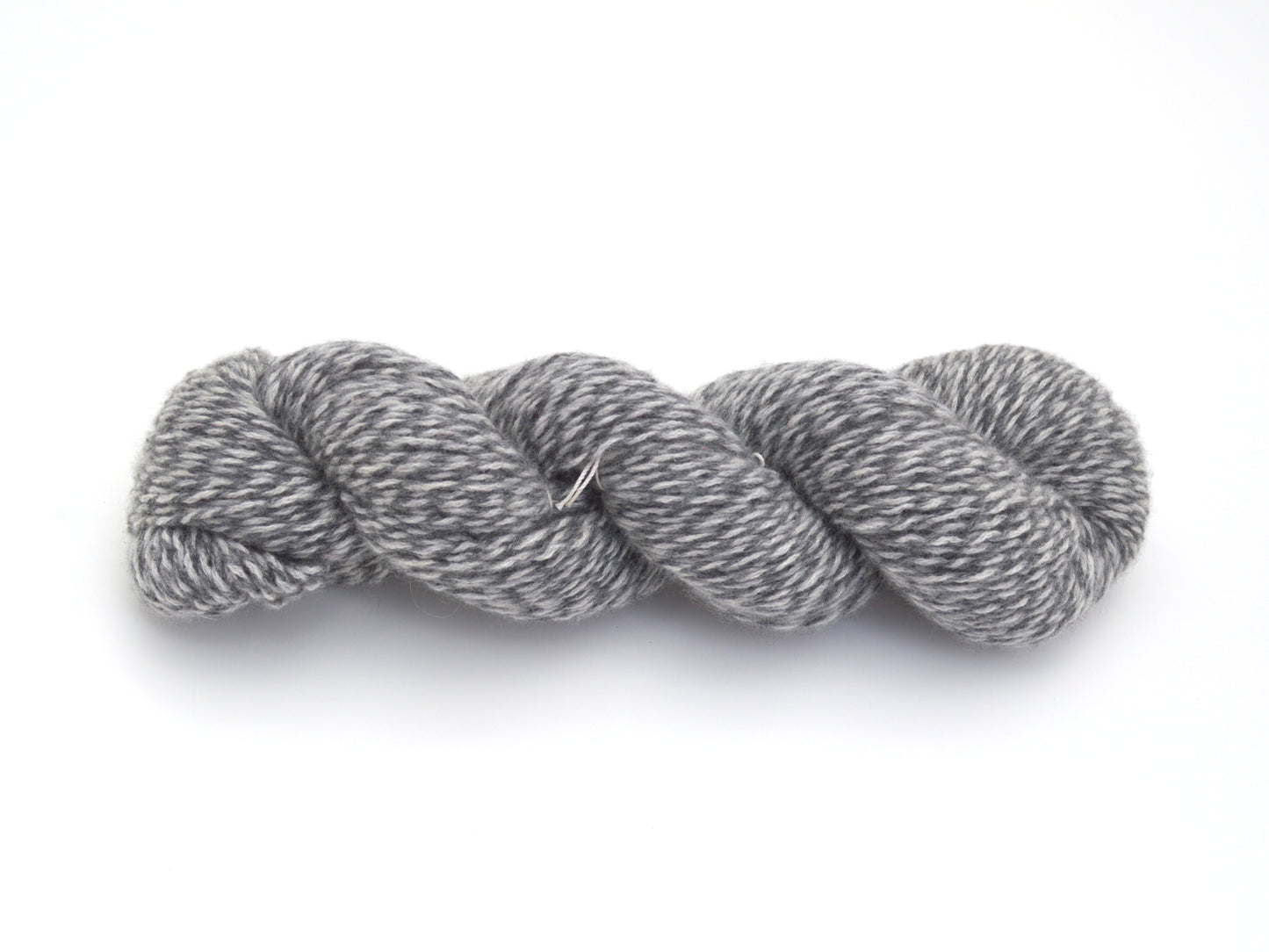 Light Worsted Weight Recycled Cashmere Yarn in Grey and White