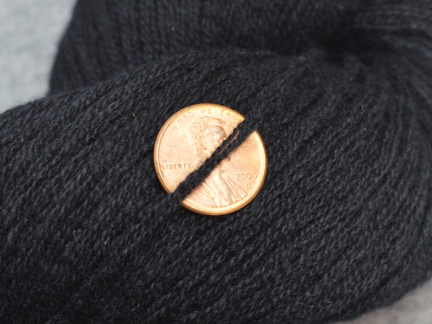 Light Sport Weight Cashmere Recycled Yarn in Black