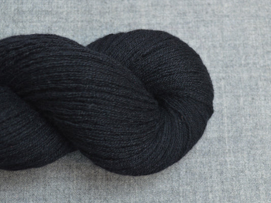 Light Sport Weight Cashmere Recycled Yarn in Black