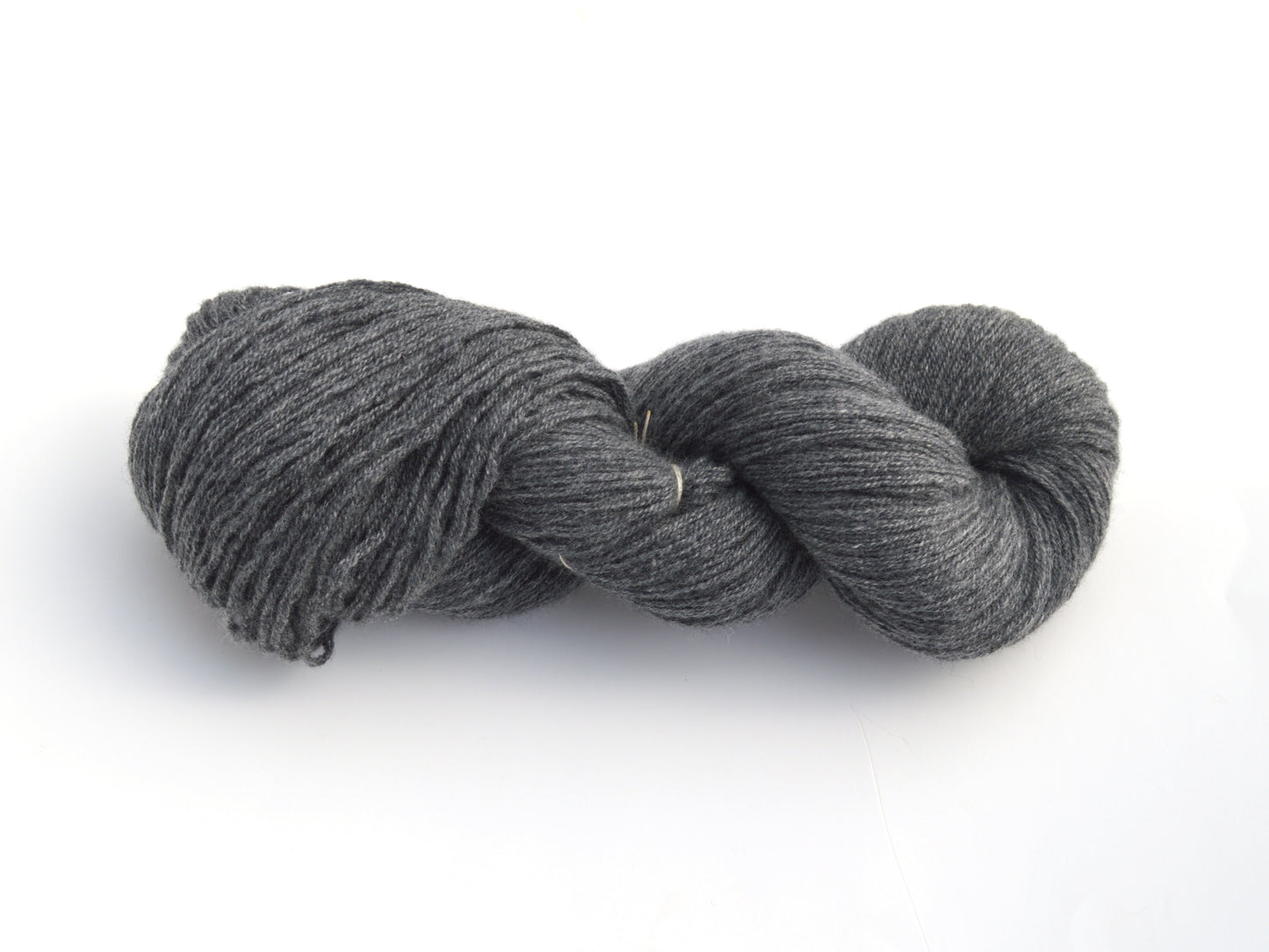 Worsted Weight Recycled Cashmere Yarn in Dark Gray