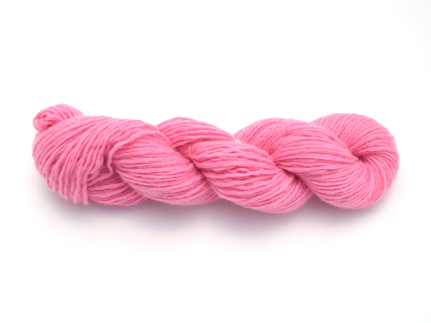 Aran Weight Recycled Cashmere Yarn in Bubblegum Pink