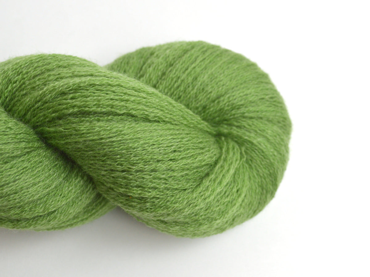 Lace Weight Recycled Merino Wool Yarn in Pistachio Green