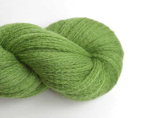 Lace Weight Recycled Merino Wool Yarn in Pistachio Green
