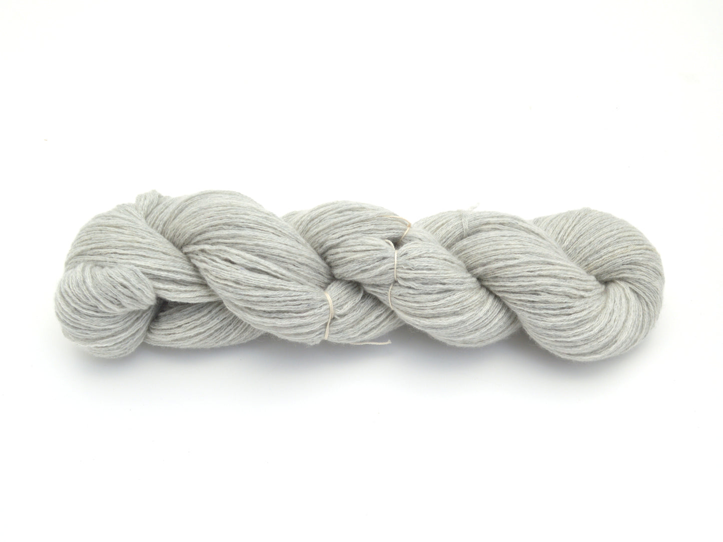 Light Worsted Weight Recycled Yarn in Light Gray