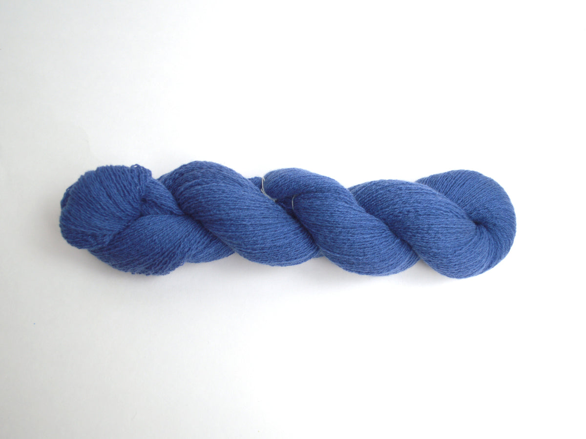 Lace Weight Recycled Cashmere Yarn in Blue