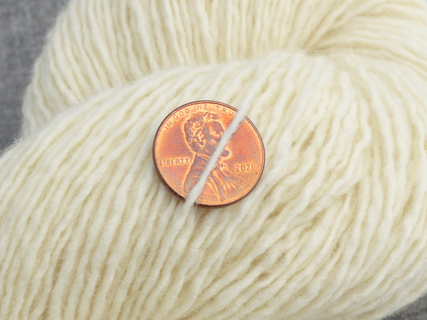 Fingering Weight Recycled Merino Wool Yarn in Ivory