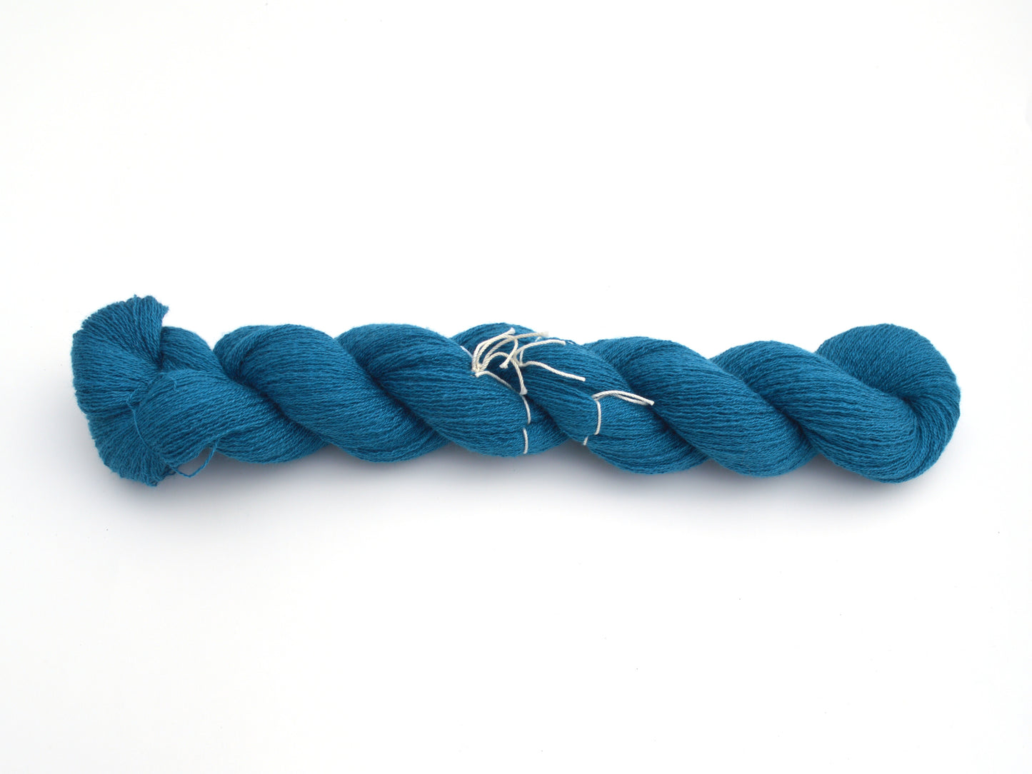 Lace Weight Silk Cashmere Recycled Yarn in Teal Blue